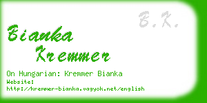 bianka kremmer business card